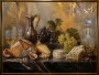 Stillleben mit Trauben und Käse als Kunstdruck oder Leinwandbild