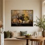 Stillleben mit Trauben und Käse als Kunstdruck oder Leinwandbild