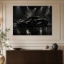 Schwarzer Supersportwagen als Modernes Wandbild oder Acrylbild