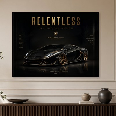 Lamborghini Aventador Ultimae Wandbild oder Kunstdruck mit Luxuscharakter
