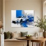 Sportwagen in Blau und Weiß, Leinwand oder Acrylbild