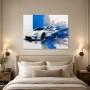 Sportwagen in Blau und Weiß, Leinwand oder Acrylbild