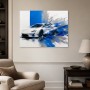 Sportwagen in Blau und Weiß, Leinwand oder Acrylbild