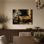 Goldener Supersportwagen als Leinwand oder Poster