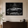 Silberner Supersportwagen als Modernes Wandbild oder Acrylbild