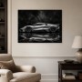 Silberner Supersportwagen als Modernes Wandbild oder Acrylbild