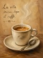 Caffè und Ruhe als Wandbild oder Leinwand