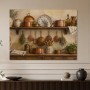 Rustikale Küchenregal-Szene als Wandbild oder Kunstdruck