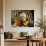 Stillleben mit Granatäpfeln und Zitronen, Kunstdruck oder Wandbild