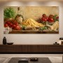 Italienisches Stillleben mit Tomaten und Pasta, Kunstdruck oder Wandbild