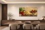 Italienisches Stillleben mit Tomaten und Pasta, Kunstdruck oder Wandbild