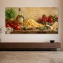 Italienisches Stillleben mit Tomaten und Pasta, Kunstdruck oder Wandbild