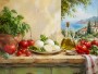 Mediterrane Stillleben Szene als Kunstdruck oder Leinwandbild