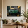 Exklusiver Lamborghini in Grün als Wandbild oder Acrylbild