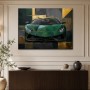 Exklusiver Lamborghini in Grün als Wandbild oder Acrylbild