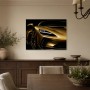 Goldener Supersportwagen als Fine Art Print und Acrylbild