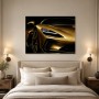 Goldener Supersportwagen als Fine Art Print und Acrylbild