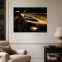 Goldener Supersportwagen als Fine Art Print und Acrylbild