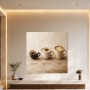 Kaffeemomente als Leinwand oder Poster mit Espresso, Cappuccino und Latte