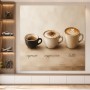 Kaffeemomente als Leinwand oder Poster mit Espresso, Cappuccino und Latte