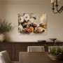 Stillleben mit Blumen, Feigen und Kaffee als Kunstwerk oder Fine Art Print