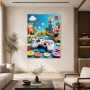 Pixel-Spielwelt mit Controller als Poster oder Kunstdruck