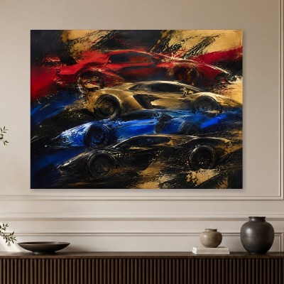 Dynamische Sportwagen, modernes Wandbild oder Fine Art Print