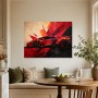 Roter Sportwagen als Poster oder Acrylbild in dynamischer Geometrie