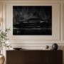 Schwarzer Sportwagen als Modernes Wandbild oder Fine Art Print