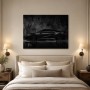 Schwarzer Sportwagen als Modernes Wandbild oder Fine Art Print