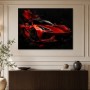 Roter Sportwagen als Acrylbild oder Canvas Print