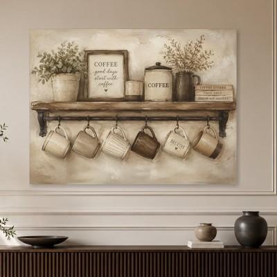 Wandbild Coffee Shelf als Kunstdruck oder Poster