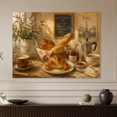 Pariser Frühstücksstillleben als Kunstdruck oder Poster