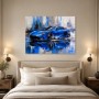 Sportlicher blauer Wagen als Modernes Wandbild oder Kunstdruck