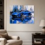 Sportlicher blauer Wagen als Modernes Wandbild oder Kunstdruck