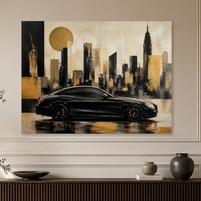 Luxus Wandbild oder Fine Art Print mit urbanem Sportwagenmotiv
