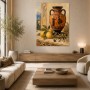 Mediterrane Stillleben Kunstwerk oder Kunstdruck mit antiker Vase