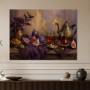 Stillleben mit Feigen und Tee, Kunstdruck oder Leinwandbild
