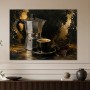 Mokka-Stillleben mit Kaffee, Leinwand und Poster
