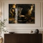 Mokka-Stillleben mit Kaffee, Leinwand und Poster
