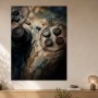 Abstraktes Wandbild oder Gallery Print mit dunkler Geometrie