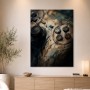 Abstraktes Wandbild oder Gallery Print mit dunkler Geometrie