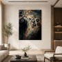 Abstraktes Wandbild oder Gallery Print mit dunkler Geometrie