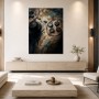 Abstraktes Wandbild oder Gallery Print mit dunkler Geometrie