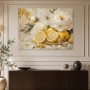 Zitronen und Blüten als Wandbild oder Kunstdruck