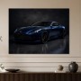 Dunkelblauer Sportwagen als Wandbild oder Acrylglasbild