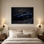 Dunkelblauer Sportwagen als Wandbild oder Acrylglasbild
