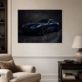 Dunkelblauer Sportwagen als Wandbild oder Acrylglasbild