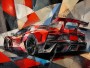 Roter Supersportwagen als Fine Art Print und Modernes Wandbild