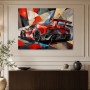 Roter Supersportwagen als Fine Art Print und Modernes Wandbild